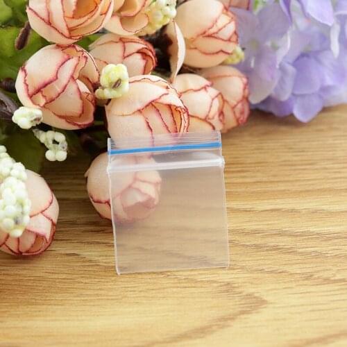 100pcs 4x6cm Thick Self Sealing Zipper Zip lock Plastic Package Reclosable Clip Chain Grocery Small Bags