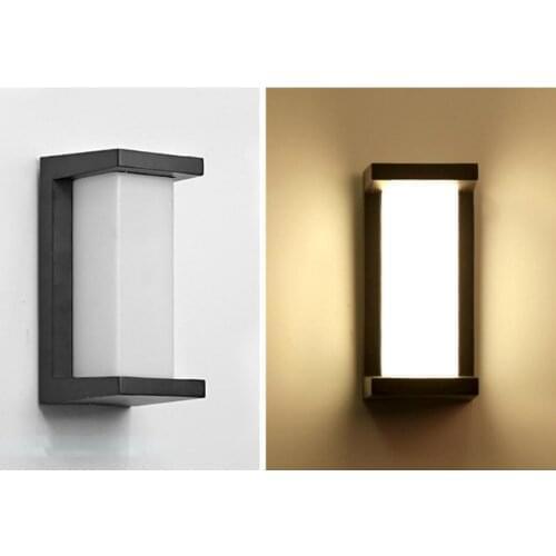 12W LED Wall Light Waterproof Porch Light Modern LED Wall Lamp Radar Motion Sensor Courtyard Garden Outdoor Light