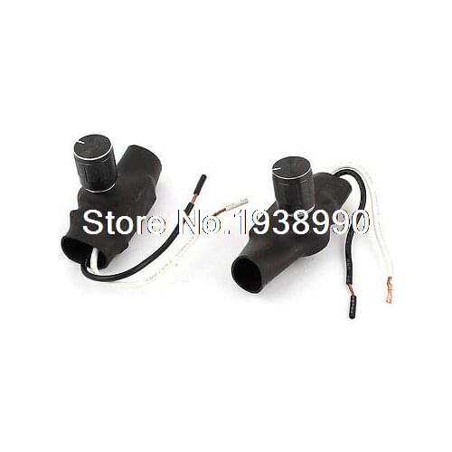 2pcs AC220V 5A Adjustable Desk Table Lamp Dimmable Dimmer Switch Black