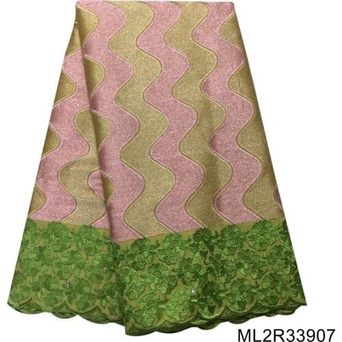 2021 latest Swiss Lace Fabric African Lace Fabric Swiss Voile Lace 5Yards Autriche Brode 100% Cotton Fabric For Dress ML2R339