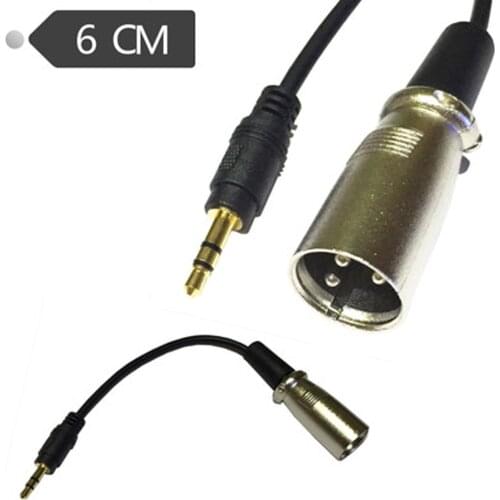 3.5mm 1/8" male to XLR male smartphone to stereo Mixer board