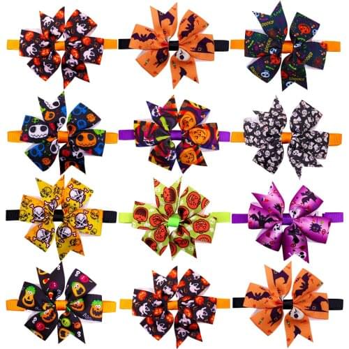 30 Pcs Pet Accessories Halloween Holiday Pet Dog Bow Ties Adjustable Necktie Puppy Dog Collar Bow Tie Cat Dog Product Bowties