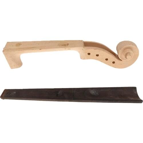 4/4 Maple Violin Neck Hand Carved w/ Ebony Fret Board Fingerboard Luthiers