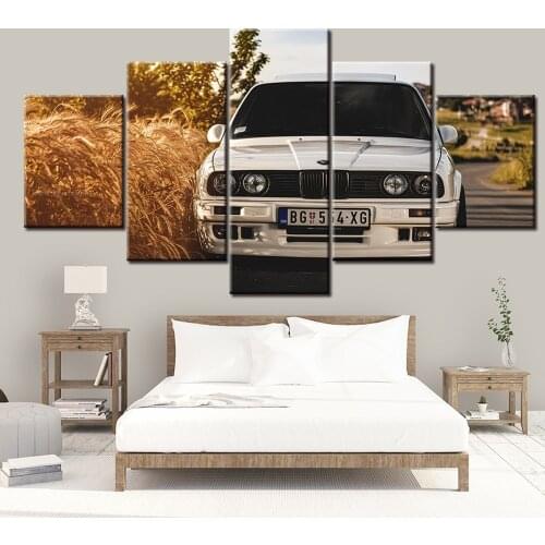 5 panels BBMW Car Canvas Painting Wall Art Home Decor Modular Classic Car Picture posters and Prints Living Room Decoration