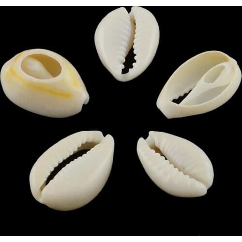 50pcs Natural Shell Beads 16-18mm Mixed Cowrie Shell Fit Diy Women Bracelet Necklace Jewelry Making Accessories
