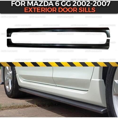 Exterior door sills case for Mazda 6 GG 2002-2007 side skirts ABS plastic body kit aerodynamic pads sport car styling