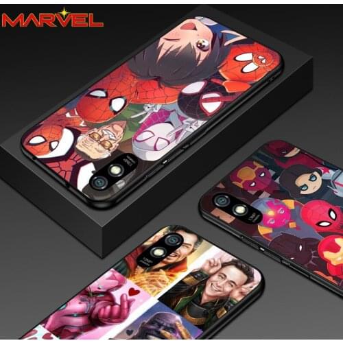 Marvel Hero Spider-Man for Xiaomi Redmi 10X Pro 9C 9A 9T 9 GO K40 K30 Ultra K20 8 7 S2 6 5 4X Pro Soft Black Phone Case