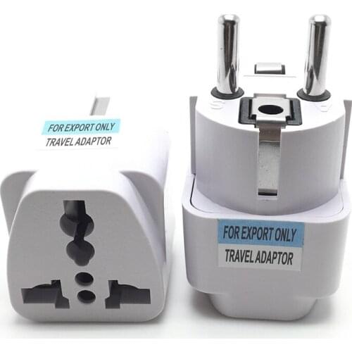 EU Travel Adapter High Quality Plug Adapter Universal 10A 250V EU Converter 2 Round Socket AU US UK CN To EU AC Wall Socket