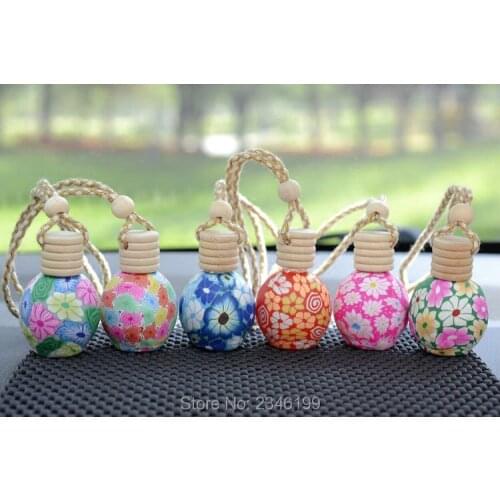10ML30pcs/lot Vintage Style Polymer Clay Perfume Bottle,Liquid Refillable Bottle,Charming Pendant Decoration, Personalized Gifts