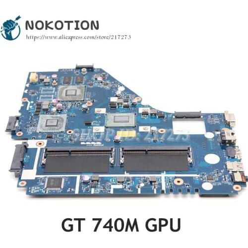 NOKOTION For Acer aspire E1-570 E1-570G Laptop Motherboard Z5WE1 LA-9535P NBMER11001 NB.MER11.001 I5-3337U CPU GT740M graphics