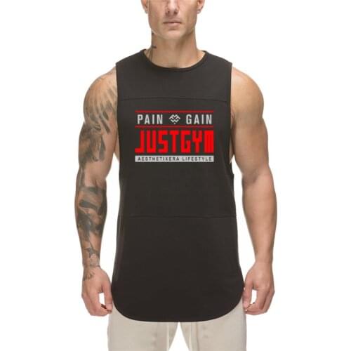 Bodybuilding Tank Top Mens Summer Mesh Sleeveless Shirt Gym Singlets Fitness Workout Letters Printed Breathable Running Vest