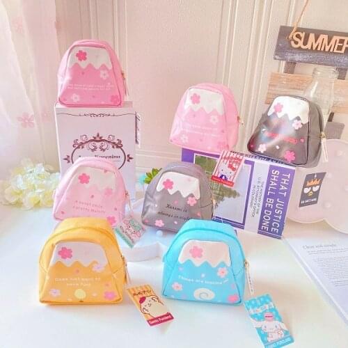 Cartoon Tassel Mini Back Pack Coin Purse Women Earphone Headset Coin Bag Pouch for Kids Keychain PU Zipper Small Wallet