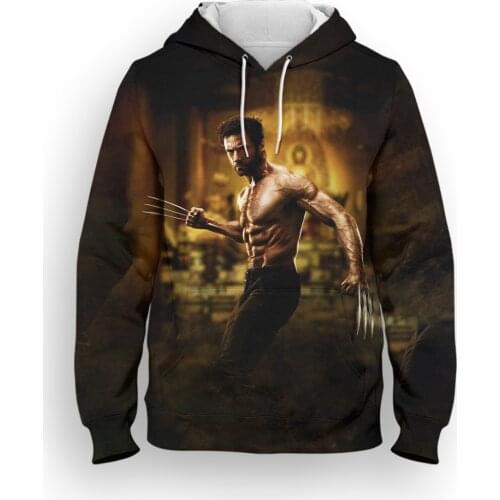 2021 New Fashion Mens Hoodies Marvel 3D Print Wolverine Boy Girl Kids Clothing Spring Streetwear Womens Sweatshirts