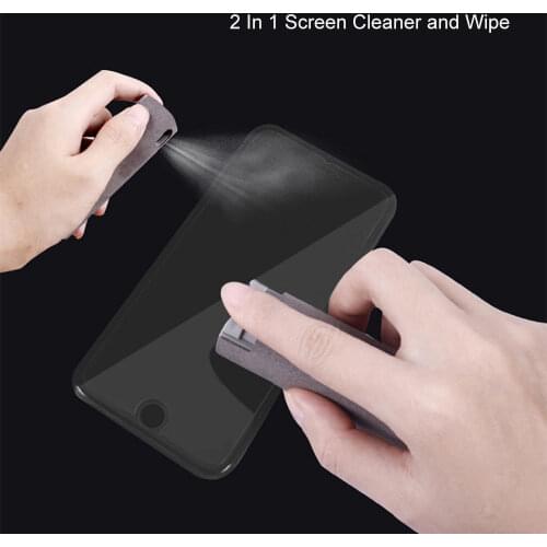 2 In 1 Phone Screen Cleaner Spray Portable Computer Mobile Phone Screen Dust Removal Cleaning Supplies Household Washing