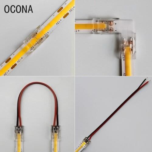 3pcs/Lot High Quality LED Strip Fast Connector for 8mm COB Strips Lights 10mm CCT RGB LED Tape Solderless Joint Easy Connecting