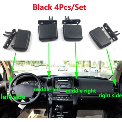 4Pcs/Set Air Conditioner Vents A/C Air Conditioning Outlet Tab Clip Replace Kit For Toyota Land Cruiser LC120 FJ200 2008-2017