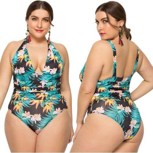 Plus-Size Womens Swimsuit Bend Over Plus-Size Swimsuit Abdomen Control Swimsuit Hot Summer Beachwear Womens Bikini 5XL