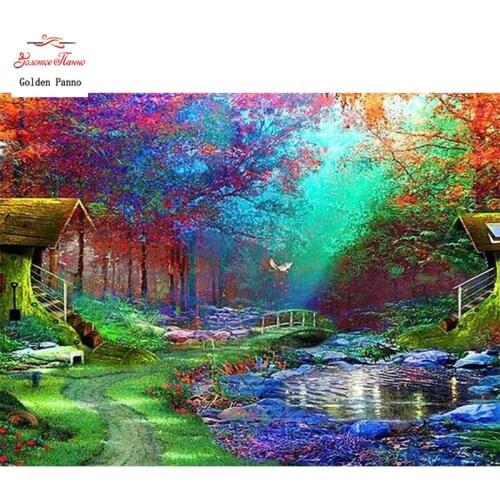 GOLDEN PANNO Diamond Painting Full Square 5D Diy Daimond Embroidery Diamant Mosaic Sale Displasy Broderie Diamant Tree Bird 12