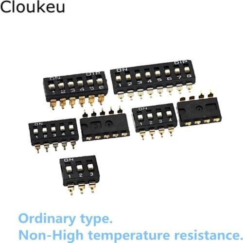 10Pcs SMD Digital toggle switch KM-2/3/4/5/6/8P 2.54mm