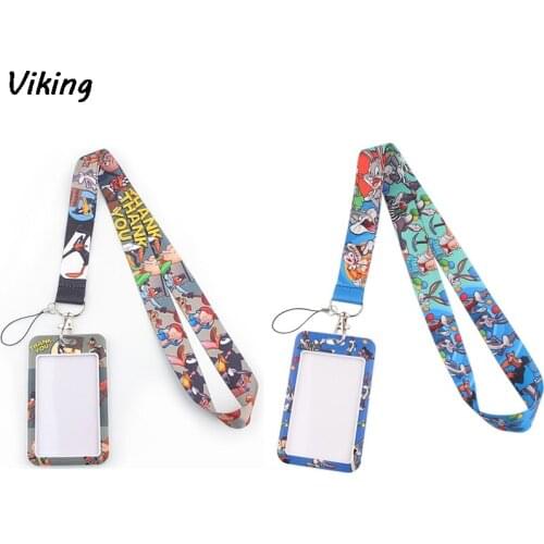 20pcs/lot G1562 Cartoon Funny Animals Hard Staff Identification Name Badge ID Card Access Exhibition Card With Lanyards