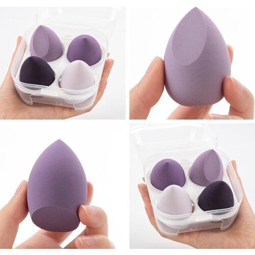 4 Pcs Makeup Sponge Puff Beauty Egg Face Foundation Powder Cream Sponges Cosmetic Puff Powder Puff Makeup Tool Womens Beauty