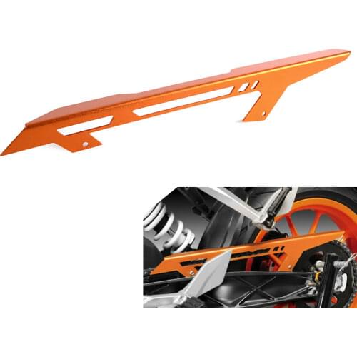 NICECNC Orange Anodized Chain Guard Cover For KTM 125 200 390 Duke 125DUKE 200DUKE 390DUKE 2011 2012 2013 2014 2015 2016