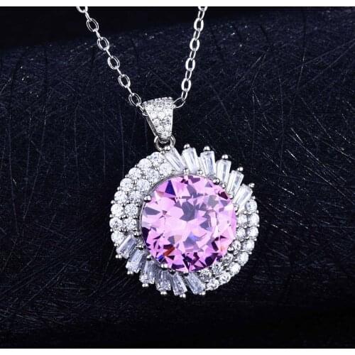 Welfare large carat imitation Argyll powder diamond pendant pt950 high carbon diamond micro-set necklace