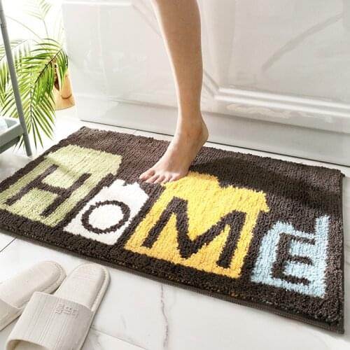 Welcome Home Entrance Door Mat Hallway Dinging Room Bedroom Floor Mat Anti-Slip Bath Mat Carpet Soft Letter Rugs Home Textile