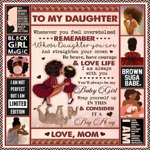 Express Love TO My Daughter/Son/wife Winter Warm Thicken Blankets Print On Demand Sherpa Bed Home Best On Blanket Gift Textiles