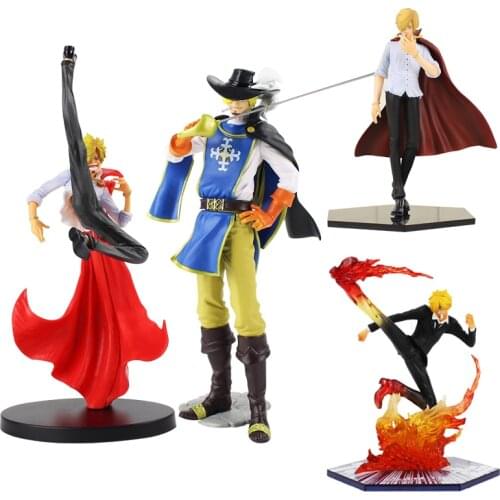Sanji Action Figure King of Artist KOA Vinsmoke Sanji Battle With Sword Flowers Anime Model Toys