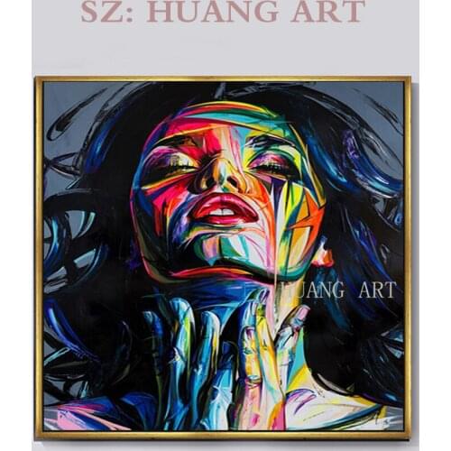 Visual Art Decor Abstract Sexy Woman Portrait Painting on Canvas Home Wall Decoration Art Framed Picture Artwork Ready to Hang