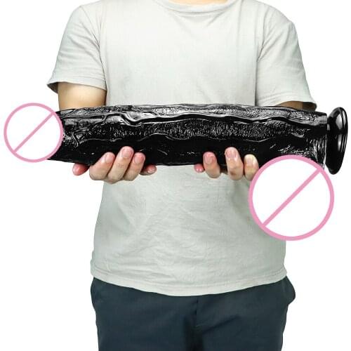 Black Super Huge Realistic Dildo Fake Penis Vagina G-spot Simulate Anal Expansion Sex Toys For Women Man Big Butt Plugs