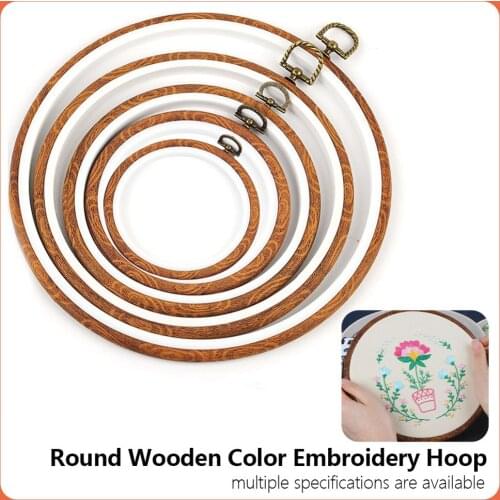 Retro Wooden Color Embroidery Hoops Frame Embroidery Hoop Rings For DIY Cross Stitch Needle Craft Tool Sewing Tool