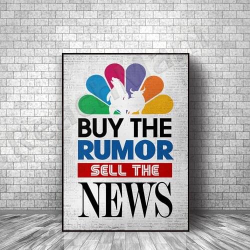Buy Rumors, Sell News | Canvas Art | Wall Art | Office Decoration Investor Stock Market Bitcoin Crypto Day Trader Gift Decoratio