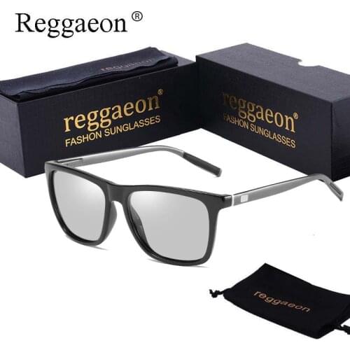 Luxury reggaeon Night vision Chameleon Sunglasses Polarized Men women 2020 uv400 Driver Square Photochromic sun Glasses