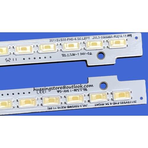 New 2 PCS/set 100LED LED backlight strip for Samsung UA55D6600WJ UA55D6400UJ BN64-01664A LTJ55OHW01 2011SVS55 6.5K JVL3-550SMB-R