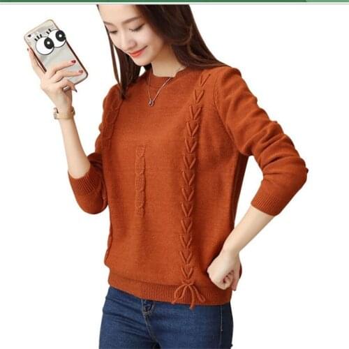 2018 New Winter Women Sweaters Fashion O-Neck Long Sleeve Hollow Out Pullovers Loose Knitted Sweaters Female Jumper Tops Q817