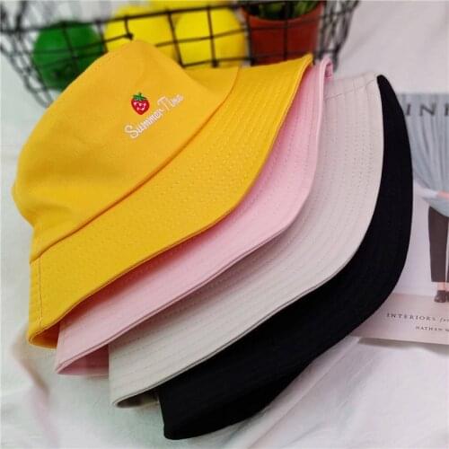 Hat Spring Summer 2019 Accessories Fashion Bucket Hats Hip Hop Japanese Caps Harajuku Unisex Fishermans Hat Women cap