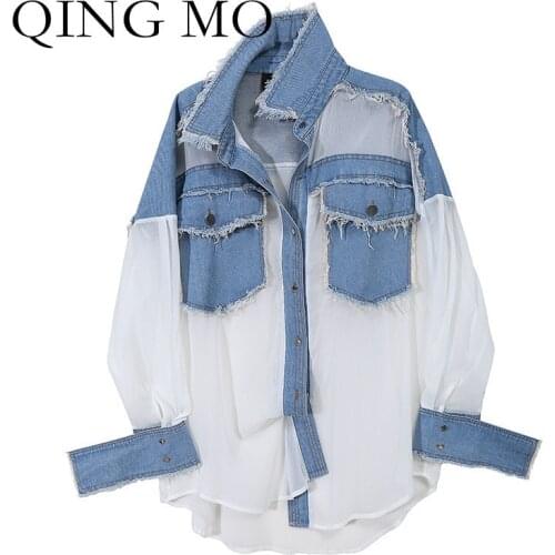 Женские шифоновые блузки QING MO China At AliExpress