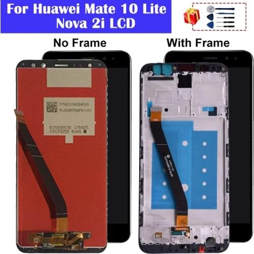 5.9'' LCD Replacement For Huawei Mate 10 Lite LCD Touch Screen Digitizer Assembly Nova 2i RNE-L21 Free Shipping