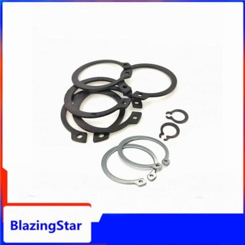10/25/50pcs M3 to M40 GB894 304 Stainless Steel Black 65mn Manganese Steel C Type External Circlip Retaining Clip Ring for Shaft