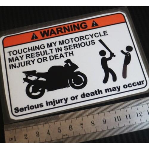 1PCS moto car Styling Decals For DONT TOUCH MY motorcycle warning Reflective stickers