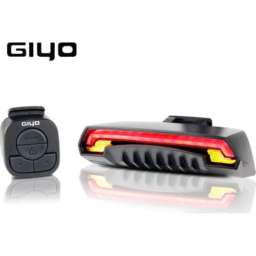 GIYO Bicycle Turn Signals Light Bike Rear Tail Light Laser USB Rechargeable Mount LED Bike Light Cycling Lanterna Bicycle Lamp