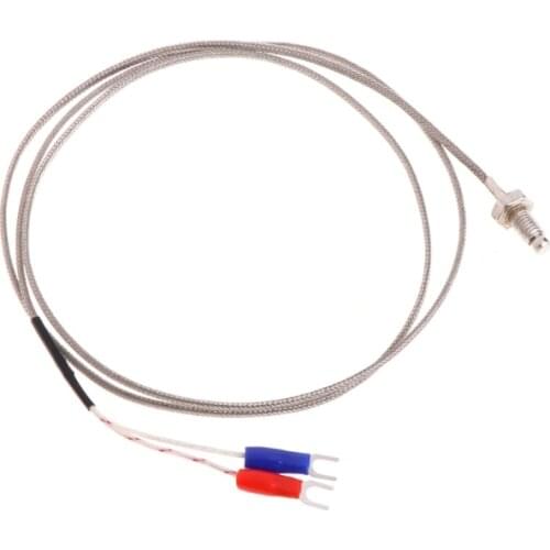M6 Screw Probe K Type Thermocouple 1m Industrial Temperature Sensor Cable Wire A0KF