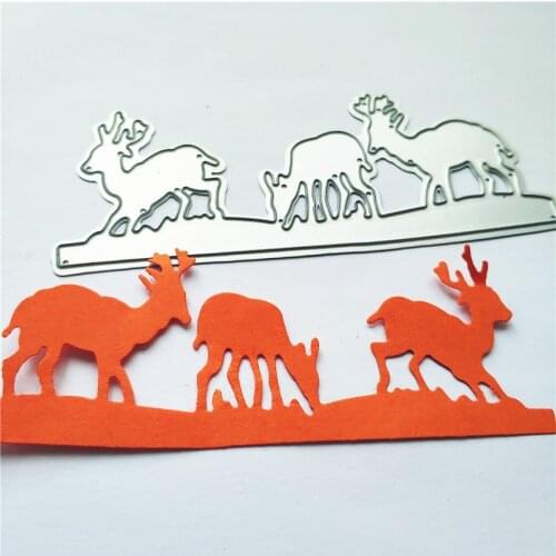 10.2X4cm lawn deer die Cutting dies metal crafts paper die-cutting /DIY embossing Easter Halloween Scrapbooking
