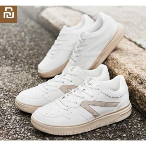 Youpin men Small white shoes Sneakers sports shoes Lightweight sole Breathable Comfortable Outsole Casual leather shoes