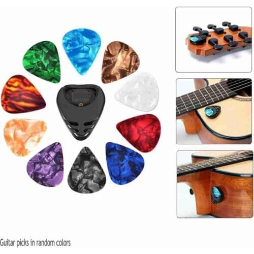 1 Set Electric Guitar Pick Acoustic Music Picks Plectrum Bass Guitar Pick Holder Guitar Accessories Random Color 2021 Hot Sale