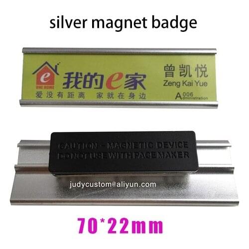 1pc Office Name Tag Metal Strong Magnetic More Fastener Business ID Tag Badge