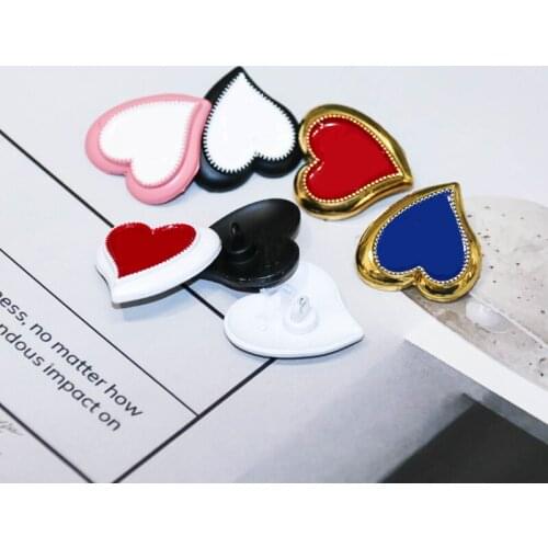 10pcs Hart Mix Color Metalen Grote Voor Kleding Jas Jurk Trui Vintage Decoratieve Knoppen Wedding Naaien Accessoires Groothandel