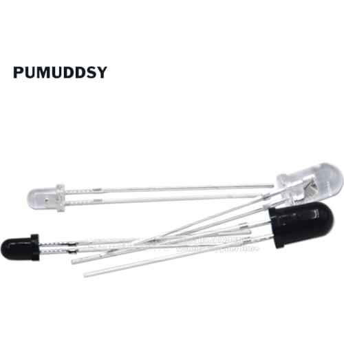 100PCS F3 F5 3MM 5MM 940nm LEDs Infrared Emitter And IR Receiver Diodes Infrared To Tube For Arduino PUMUDDSY